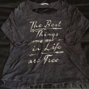 NWOT Maurice’s Cut out Neck w/ Great Saying Size 2